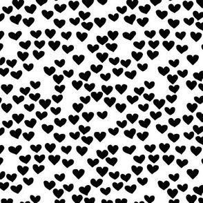 The minimalist boho heart sweet lovers valentine design nursery baby monochrome black and white SMALL