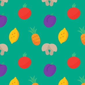 Fresh fruits seamless pattern design