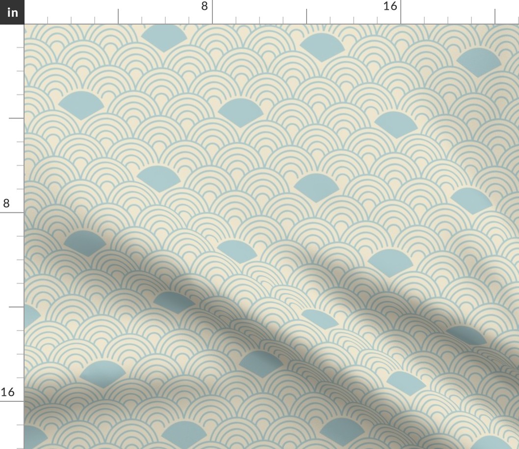 Soft Blue Subtle Ornamental Abstract