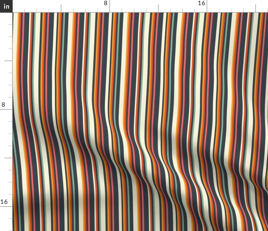 Allsorts stripe, multi coloured stripe 