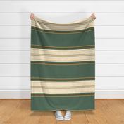 Large Horizontal Stripes | Dusty Green-Blush-Peach-White-Chocolate