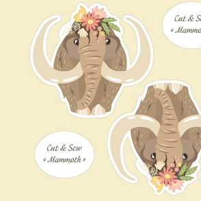 Cut and sew. Cute mammoth