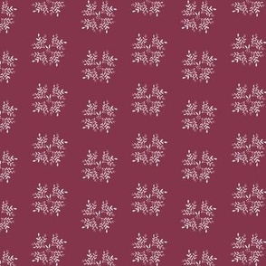 Floral Foliage Burgundy