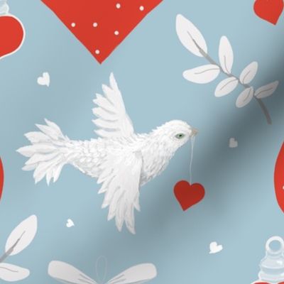 Dove Hearts Design