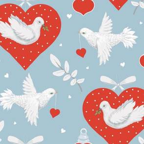 Dove Hearts Design