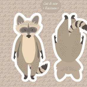 Cut and sew. Cute raccoon