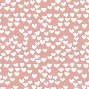 The minimalist boho heart sweet lovers valentine design nursery baby coral blush white SMALL