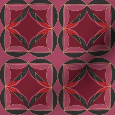 Geometric Modern Remix Red and Black