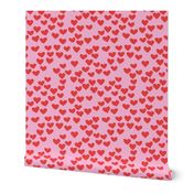 The minimalist boho heart sweet lovers valentine design nursery baby pink red
