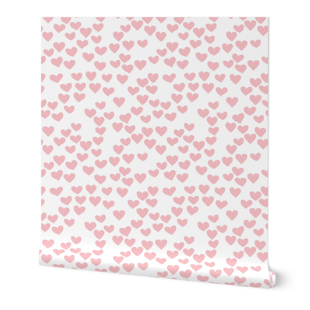 The minimalist boho heart sweet lovers valentine design nursery baby soft pink white