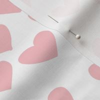 The minimalist boho heart sweet lovers valentine design nursery baby soft pink white