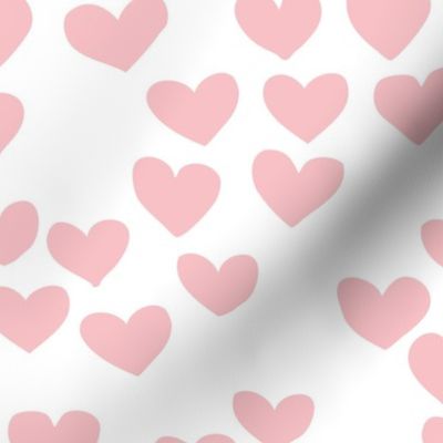 The minimalist boho heart sweet lovers valentine design nursery baby soft pink white