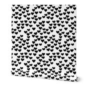 The minimalist boho heart sweet lovers valentine design nursery baby monochrome black and white