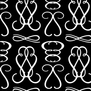 Calligraphic swirl flourish pattern design