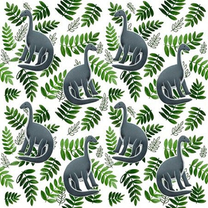 Modern Dinosaur Pattern - Green