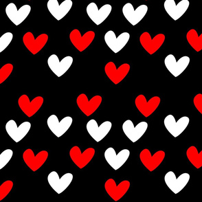 The minimalist boho heartbeat red and white on black