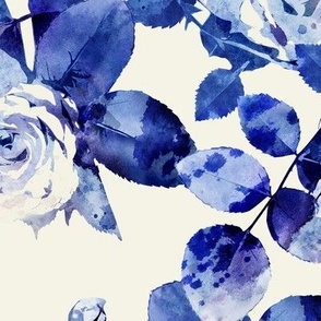 Blue roses medium