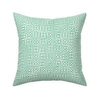 zigzag checquer in sea green and white - Turing pattern 1