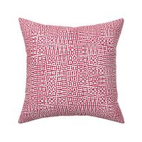zigzag checquer in red and white - Turing pattern 1