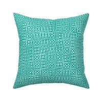 zigzag checquer in teal and aqua - Turing pattern 1