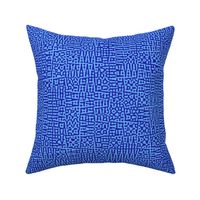 zigzag checquer in neon blue - Turing pattern 1