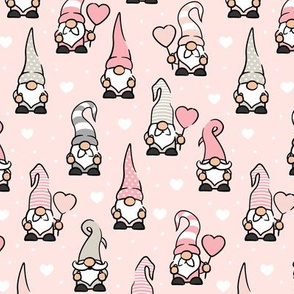 Valentine Gnomes - pastels - cute gnomes (pink) - LAD20