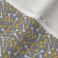 golf tees white_ gray and yellow