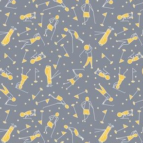 golf figure scatter yellow and gray