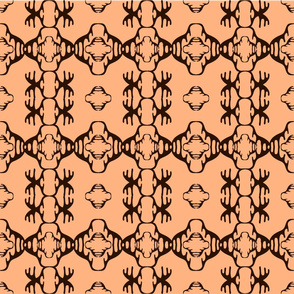 Brown deer horns seamless pattern