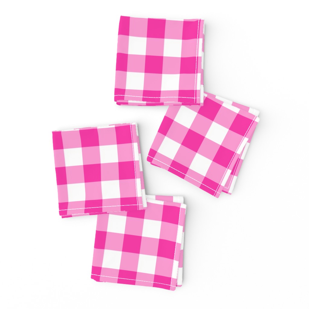 Gingham//Hot Pink