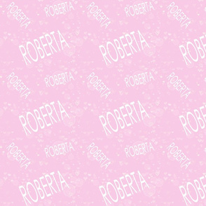 ROBERTA pink and white girl name