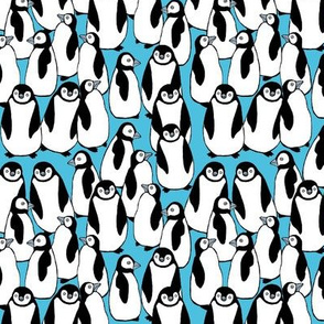 Where's Mom Baby Penguins, blue, 5 inch