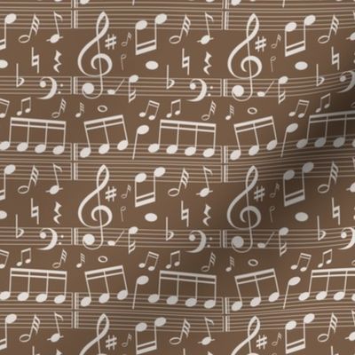 Smaller Scale Music Notes on Brown