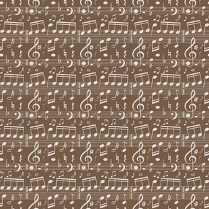 Smaller Scale Music Notes on Brown