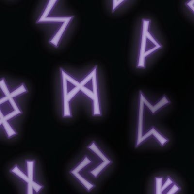 Purple Viking Runes - L