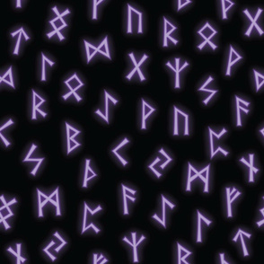 Purple Viking Runes - L