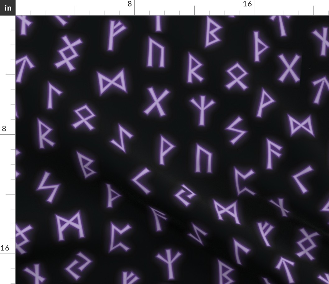 Purple Viking Runes - L