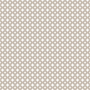 CALM square with circle- wht taupe