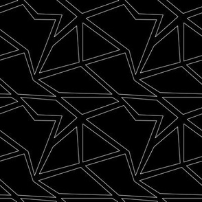 Black Geometric Abstract lines