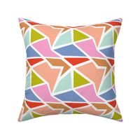 Colorful Abstract Geo Blocks White