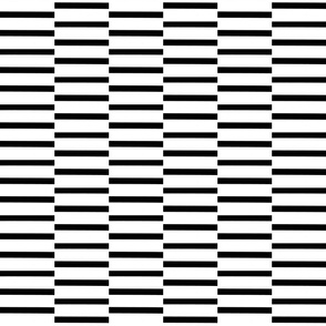 binding stripes, white black