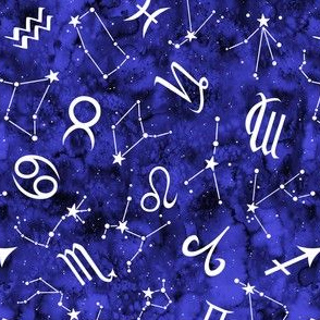 Zodiac Sky Scatter in Blue