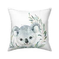 18” Koala Pillow Front with dotted cutting lines