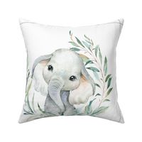 18” Elephant Pillow Front with dotted cutting lines