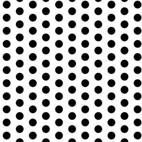 medium dot- white black