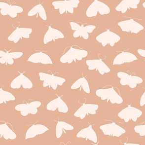 Boho seamless pattern with butterfly