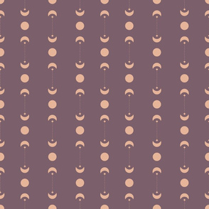 Boho seamless pattern with the moon