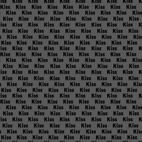 kiss black on gray