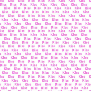 kiss pink on white