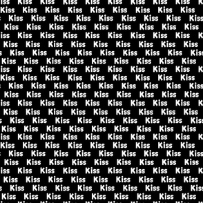 kiss white on black